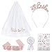 Set di 5 decorazioni da donna per addio al nubilato, accessori per feste di addio al nubilato, feste di addio al nubilato, matrimoni, fidanzamenti, oro rosa