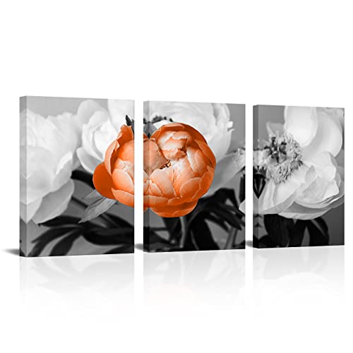 Obras de arte estiradas Nachic Wall, set de 3 cuadros florales modernos