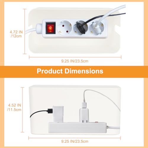 Sistema protector organizador de cables premium con acabado estético de madera blanca 7
