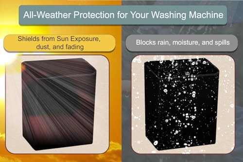Image of Stylista Waterproof and Dustproof Polyester Washing Machine Cover Compatible for Godrej 7 Kg Semi-Automatic Top Loading WS EDGE CLS 70 5.0 PN2 GPGR, Black