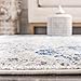 SAFAVIEH Area Rug 8x10 - Madison Collection - Large - Ivory & Aqua, Boho Chic Distressed Design, Non-Shedding & Easy Cleaning, Ideal for Living Room, Bedroom, Office, Dining Space (MAD611A)