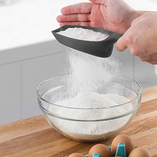 image for Tovolo Scoop & Sift, Ergonomic Fine Mesh Sieve Flour Sifter, Easy Scoo