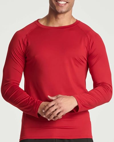 Image of Real Essentials 4 Pack: Men's Compression Long-Sleeve T-Shirt Athletic Cold Weather Baselayer (Available in Big & Tall)