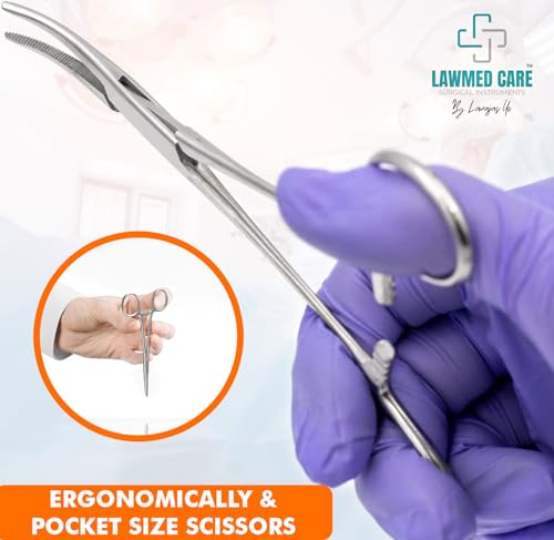 Image of Kelly Hemostat Forceps - Precision Surgical Tool for Medical and Crafting Applications (5.5 inch Curved)