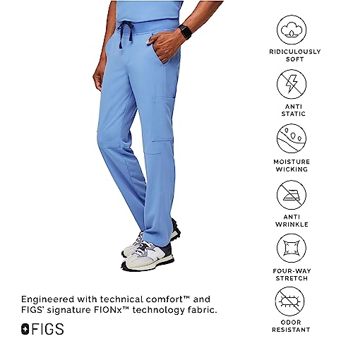Figs Axim Cargo Scrub Pants For Men – Ceil Blue, M #TOP2