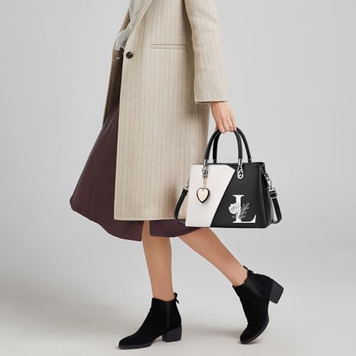 Bolso Satchel Tote para Mujer en Cuero PU Negro miniatura 2