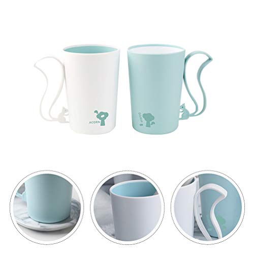 NICEXMAS 2 Pcs Suporte de Escova de Dentes Esquilo Copo Pp Plastictooth Copo de Escovagem Com AlÃ§a