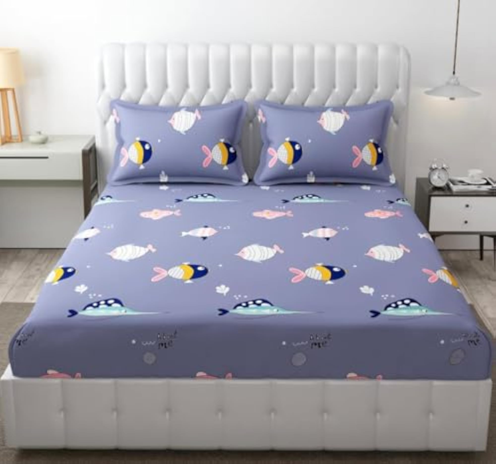Super Soft Glace Cotton King Size Kids AC Comforter Set, 4 Pc