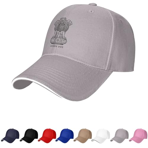 Casquette indienne avec emblème indien pour homme et femme, armoiries de l'Inde, casquette de baseball, casquette de camionneur, papa