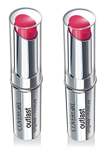 (2 Pack) COVERGIRL Outlast Longwear Lipstick, 935 Into The Fuchsia, 0.12 Ounce