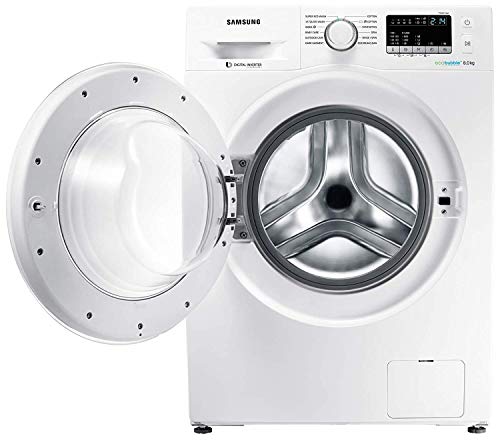 Image of Samsung 8 kg Inverter Fully-Automatic Front Loading Washing Machine Appliance (WW80J4243MW /TL, White, Inbuilt Heater, Eco Bubble)