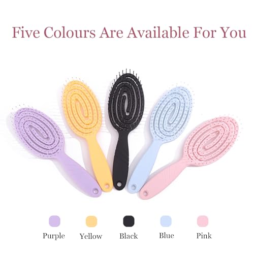 Hair Brush, Shunshi Detangling Brush, Flexible Soft Pin Bristle Massage Vent Wet & Dry Hair Brush for Long Thick Curly, Straight, Women, Men, Kids,Glide Through Tangles With Ease 1Pcs (Pink) - Image 7