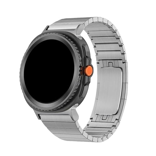 [PLYYQZM] Sam su ng �ɍ��� Galaxy Watch8 44 40mm/8 Classic 46mm�p�X�e�����X�X�`�[���X�g���b�v�A,Galaxy �ɍ��� Ultra 47mm�u���X���b�g�p�r�W�l�X�o���h�ɓK�p(Silver,For W