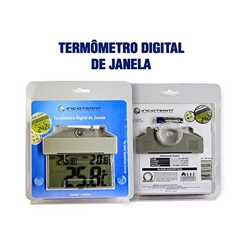 TERMOMETRO DIGITAL DE JANELA E AMBIENTES COM TEMPERATURA MAXIMA E MINIMA