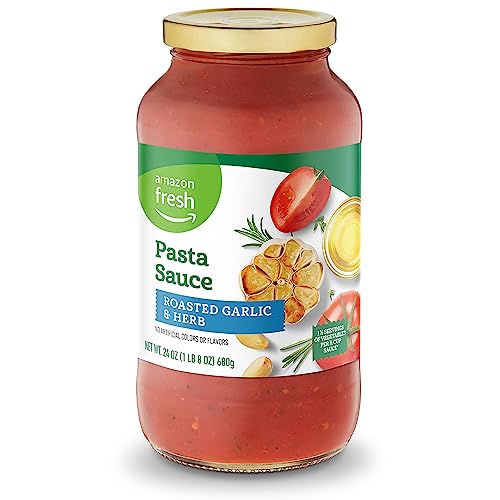 Amazon Fresh, Roasted Garlic & Herb Pasta Sauce, 24 Oz