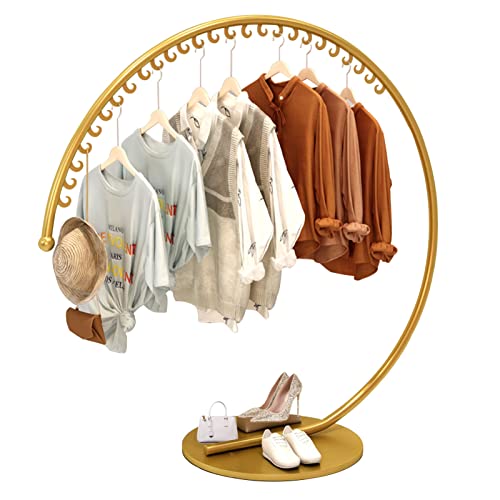 Freestanding Heavy Duty Industrial Pipe Clothing Rack, Portable Commercial Clothes Display Rack, Multi-Purpose Garment Bar for Retail Boutiques Home, Laundry Room,Closet Storage