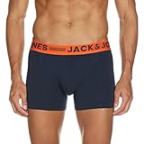 Die Boxershorts von JACK & JONES sorgt dank einer ausgearbeiteten Passform und angepassten Nähten für einen bequemen Sitz; Die Unterhose besitzt einen farblich abgesetzten elastischen Bund mit Labelschriftzug