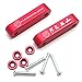 Xotic Tech JDM Front Hood Vent Space Riser Spacer Modification Kit, Aluminum Alloy Billet Compatible with Honda Civic CRX, Acura Integra (Red)