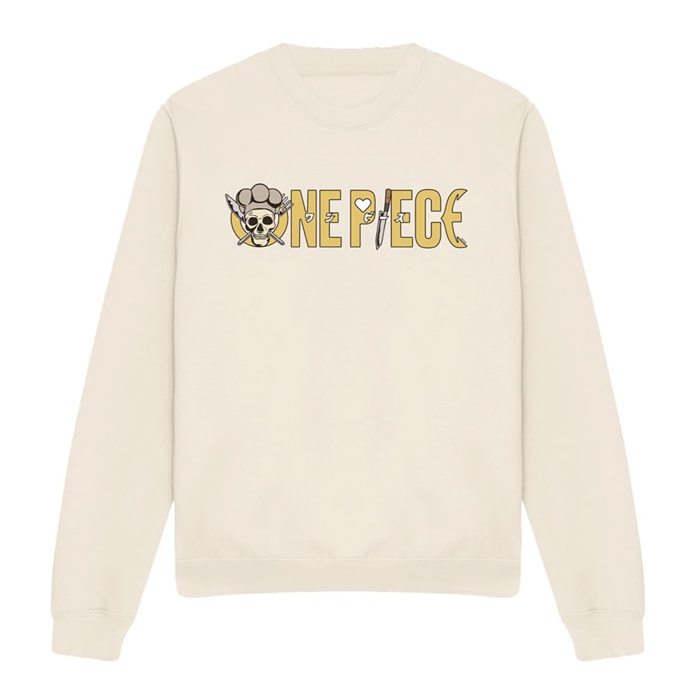 One Piece Sanji Chef Logo Unisex Sweatshirt, Natural, XX-Large