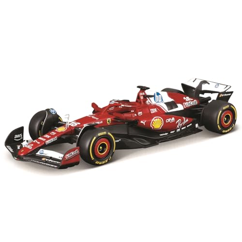 Bburago – Ferrari SF-25 F1 2025#16 Leclerc, Diecast-Modellauto 1:43, realistische Miniatur des F1-Wagens, mit offizieller Ferrari-Lizenz… – Ansicht 4
