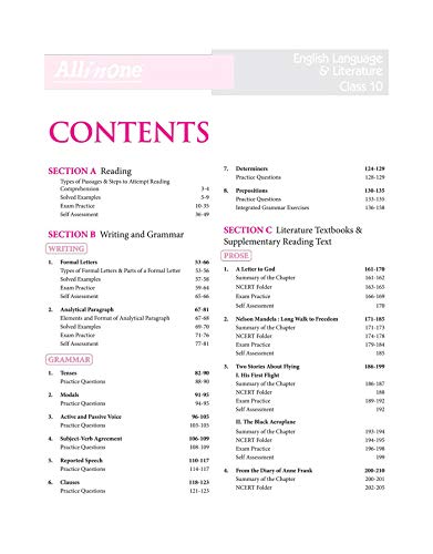 All In One English Language & Literature CBSE Class 10 2020-21 (Old Edition) 2