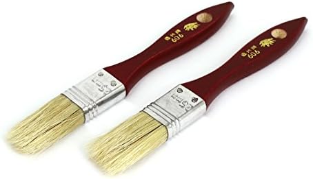 Aexit 1″ Width Painting Supplies & Wall Treatments Wooden Grip Bristle Painting Drawing Oil Paint Brushes Pen Paint Rollers 2 Pcs
