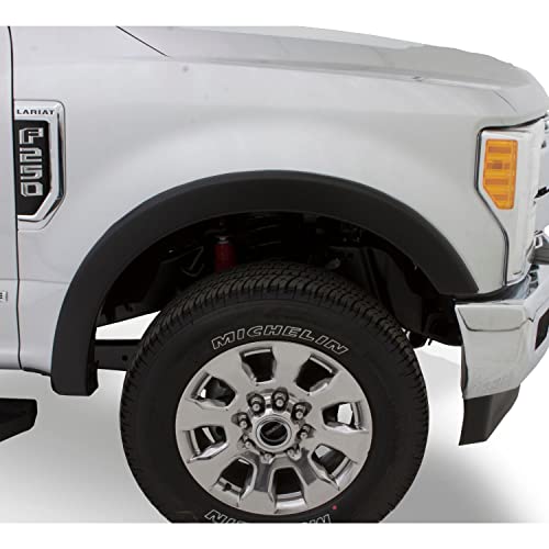Bushwacker OE Style Factory Front Fender Flares | 2-Piece Set, Black, Smooth Finish | 20107-02 | Fits 2017-2022 Ford F-250, F-350, F-450 Super Duty