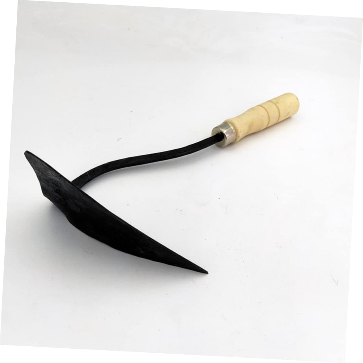 TOYANDONA Attrezzo da Giardino Manico in Legno e Punta Triangolare in Acciaio al Carbonio Medio, Leggera e Resistente per Diserbo e Giardinaggio Manuale Efficiente