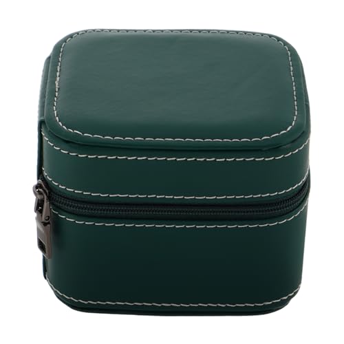 Baluue Compact PU Watch Box for Men Durable Zipper Travel Case Stylish Single Watch Holder Elegant Jewelry Organizer with Luxurious Detailing for Business and Travel