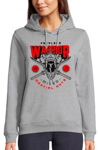 Sweat Capuche Tête de Cobra Femme Look Streetwear Japonais aux Sabres