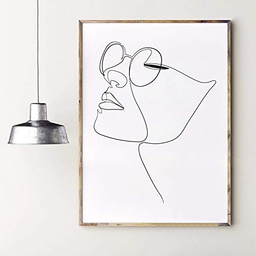 Impression toile figure féminine art abstrait de haute précision 50x70 cm