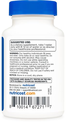 Image of Nutricost Melatonin 3mg, 240 Tablets - 3mg Per Serving, Non-GMO, Gluten Free