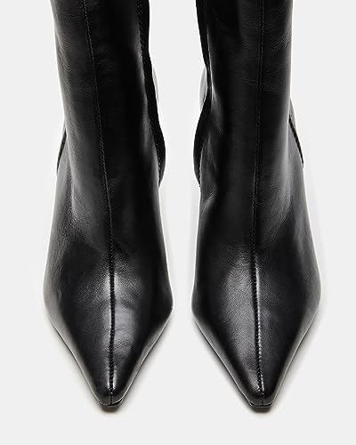 Steve Madden Women's Brecken Ankle Boot, Black Leather, 6 | Image 4