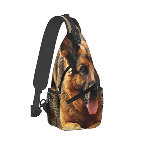 Mochila de Pecho Cruzada Negra con Correa Ajustable miniatura 2