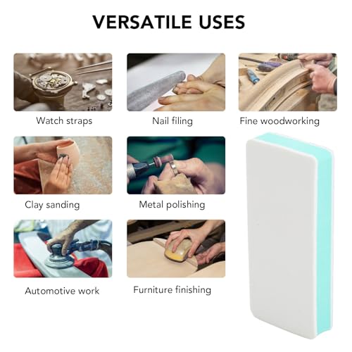 10er-Pack Schleifblock, Waschbarer und Wiederverwendbarer Schleifschwamm, Doppelseitiger Handgefertigter Schleifpapierblock mit Körnung 1000 5000 Zum Polieren von