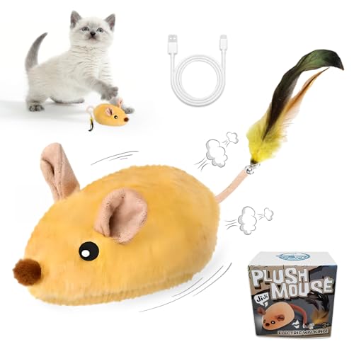 Pixibond Interactive Mouse Cat Toy, Automatic Moving Fake