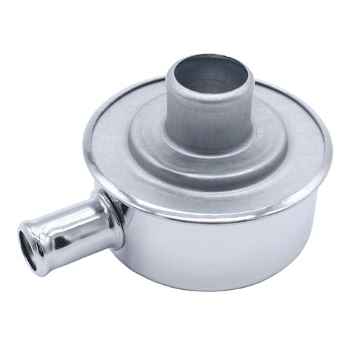 YUCHENSHLP Chrome Round Valve Cover Breather Push in Style Highly Polished Breather Device with Vent Tube for SBC BBC SBF 327 350 302 454