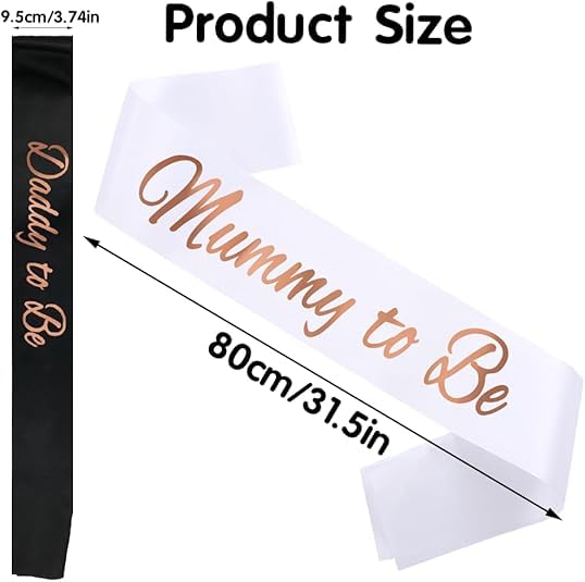 Mummy and Daddy To Be Sash Set, Satin Baby Shower Sash for Mum, Perfect for Baby Shower Parties, Gender Reveals and Celebrations - Image 2