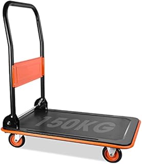 Folding Heavy Duty Platform Hand Sack Truck-150KG on Mute Wheels,Silent Trolley