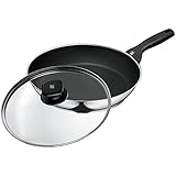 Die Bodenkonstruktion (TransTherm) sorgt für eine gleichmäßige und lange Wärmespeicherung. Sicheres Handling durch ergonomischen Kunststoffgriff mit Flammschutz