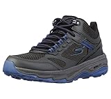 Skechers Men's GOrun Altitude-Trail Running Walking Hiking Shoe with Air Cooled Foam Sneaker, Charcoal/Blue, 7.5 X-Wide