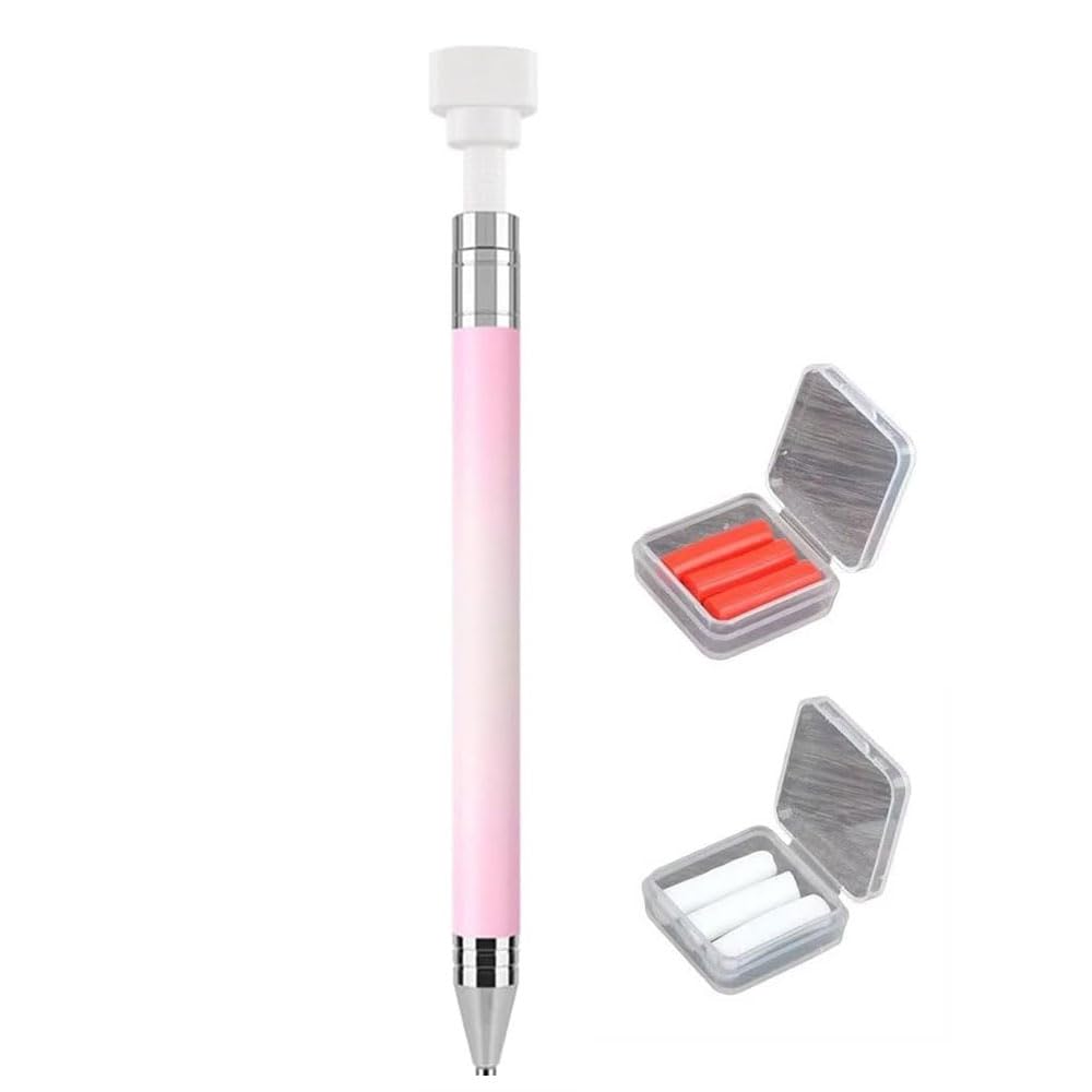 Sovtay Pink Automatic Refillable Wax Pen, Pastimeamuse New Upgrade Automatic Refillable Wax Pen, Diamond Art Pens With Waxs For Diy Craft (Pink)
