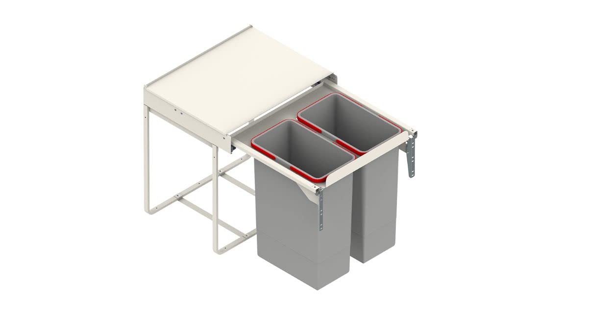 Buy REJS Pull out recycle bin kitchen waste bin SOFT CLOSE 600mm unit 70l (with brackets