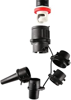 Liummrcy Air Pump Adapter,Inflatable Boat Pump Adaptor,Kayak Air Valve Adaptor Inflatable Boat Air Valve Attachment Pump Converter Accessory Black