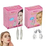 Xorim Nose Shaper Clip 2-Pcs Set Nose Lifter Non-Electric, Beauty Tool, Painless Lifting Correction(Transparent Double Head * 1, Single Head * 1)