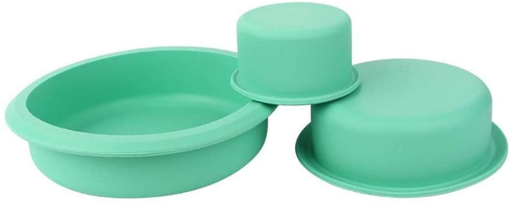Stampi Per Torta a 3 Strati Stampo Per Torta In Silicone Rotondo Stampo Per Cottura Piatto Per Pizza Stampo Fai-Da-Te Strumenti Rotondi