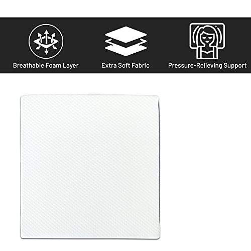 Mattress Solution, 24-Inch Bed Wedge Pillow With High Density Foam, Stylish Chic Jacquard Cover, Wedge Pillow For Sleeping, Reading, Watching Tv, White #TOP4