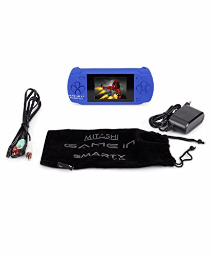Mitashi Game In Smarty V1.0 Handheld Gaming Console With 300 In-Built Games (Blue)