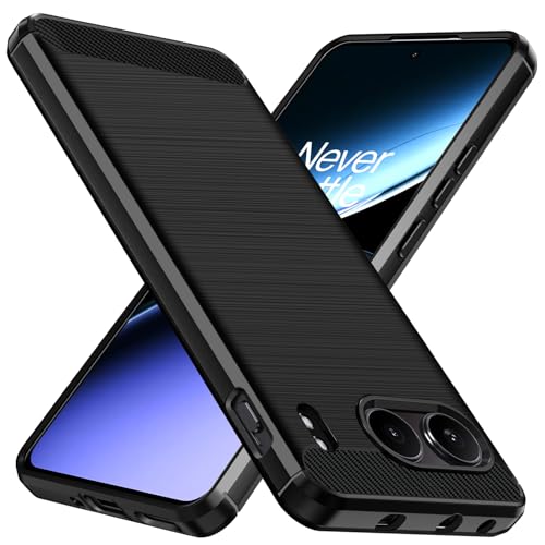 ivoler Funda para Oneplus Nord 4 5G, [Protección Militar] Carcasa Protectora Antigolpes, Fina Suave TPU Silicona Caso Delgada Anti Choques Antihuellas Bumper Case, Negro