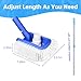 Pool Brush Head with Pool Vacuum Head for Inground & Above Ground Pools, Round Heavy Duty Scrubber Pool Broom Cleaning Nylon Brush with 1/4
